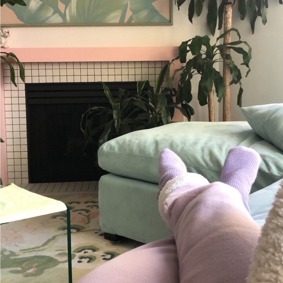 Cozy Lilac Reading Socks - Picture 2 of 4